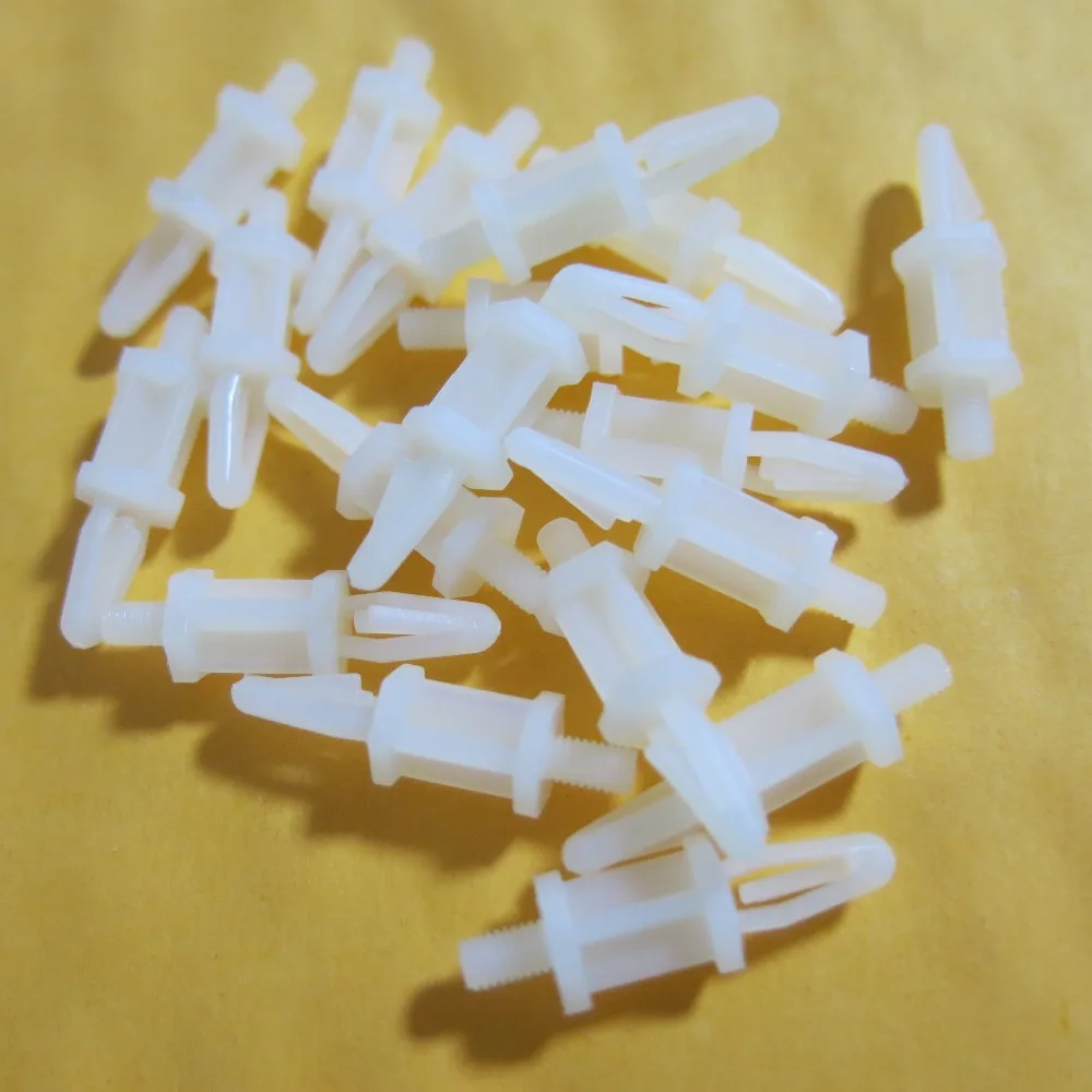 

100Pcs M3 SCB15.9 Threaded Nylon plastic Spacers Standoff Abstandsalter fixed clips Snap-In Posts 4mm Hole PCB circuit board