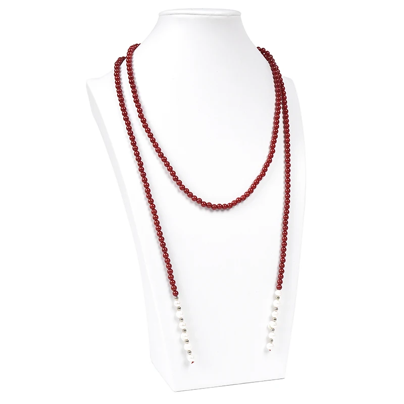 

Высокая имитация красных коралловых бусин 4 мм и жемчуга 7-8 мм для DIY ювелирных изделий ожерелье 50 дюймов драгоценный камень лучший подарок для подруги H55