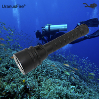 Diving Flashlight Underwater Dive Light 5x L2  XM-L2 LED Scuba Torch Waterproof Flashlight + 18650 Battery + USB Charger