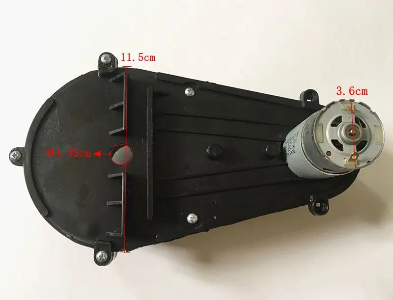 Children's electric vehicle reduction gearbox with 550 motor, baby carriage gearbox with 5.5V-12V engine, gearbox with 550 motor