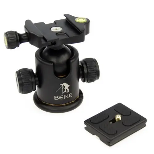 BEIKE Aluminum BK-03 Tripod Ball Head +Quick Release Plate Pro Camera Tripod Max load to 8kg