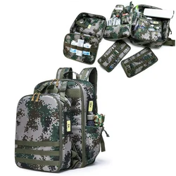 Kit de primeiros socorros ao ar livre grande capacidade esportes camuflagem náilon à prova dwaterproof água saco do mensageiro viagem da família emergência bagdjjb039