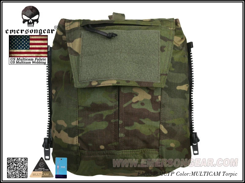 Emersongear Pouch Zip-ON Panel FOR AVS JPC2.0 CPC Tactical Vest Pouch Multicam Tropic EM8348