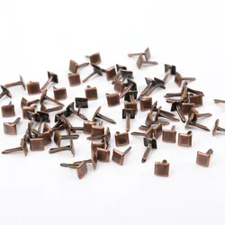 Bronze Square Diy Brads Scrapbooking Embellishment Fastener Brad Metal Crafts For handmade Decoration 5mm 40PCs