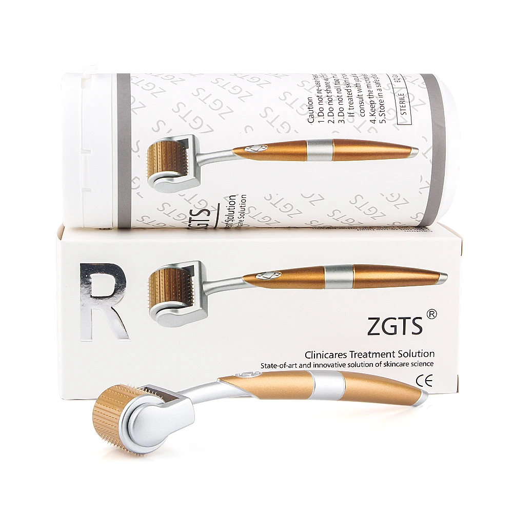 Professional Titanium ZGTS Derma Roller 192 needles for Face Care and Hair-loss Treatment CE Certificate Proved