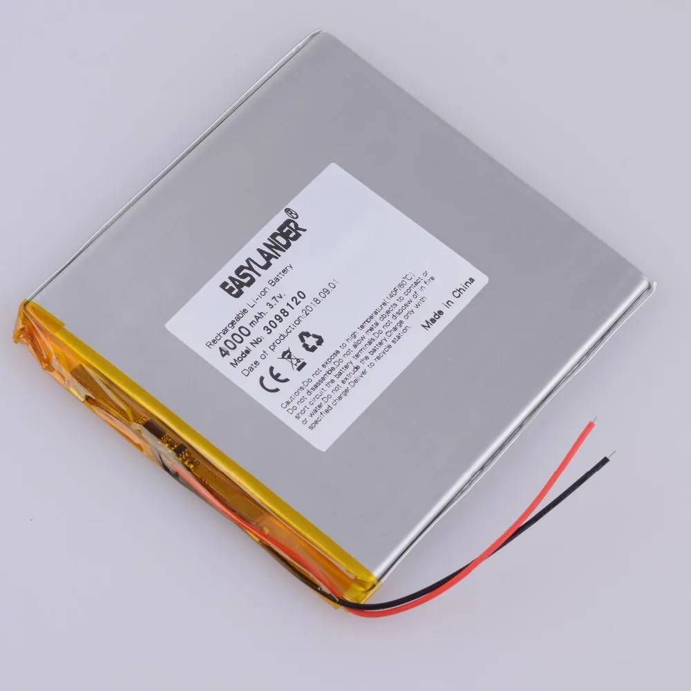 

3.7V 3098120 4000mAh Polymer Li-ion Battery For Universal Li-ion battery for tablet pc 7 inch 8 inch 9inch 10inch POWER BANK