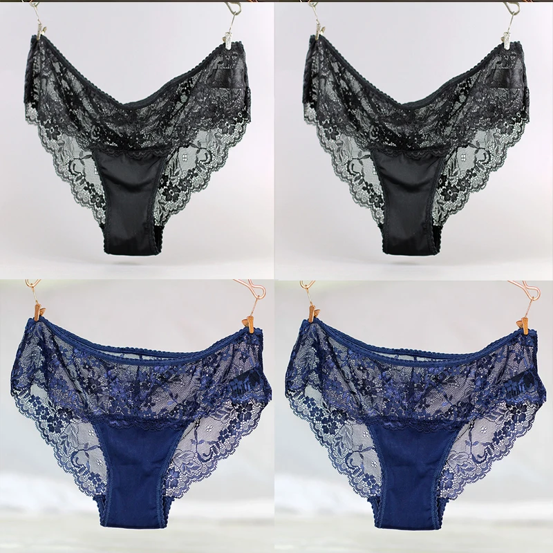 

NW81 4PCS/Lot Ladies Underpants Low Waist Woman Briefs Female Slim Breathable panties women's large sizes