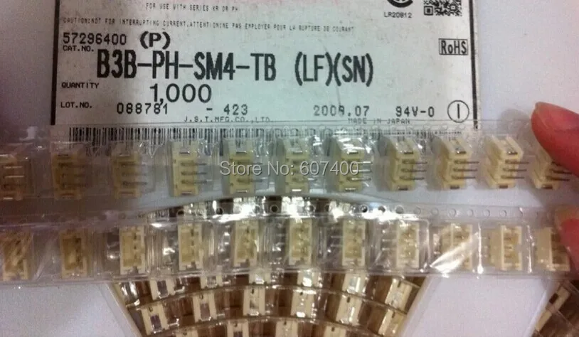 

B3B-PH-SM4-TB(LF)(SN) CONN HEADER PH TOP 3POS 2MM SMD Connectors terminals housings 100% new Original parts B3B-PH-SM4-TB