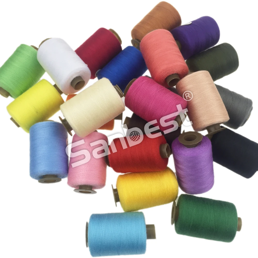 Sanbest Multicolor Polyester Sewing Thread 1000 Yards 24Pcs Set 40s/2 Strong Durable Hand Machines Craft Patch Thread Supplies