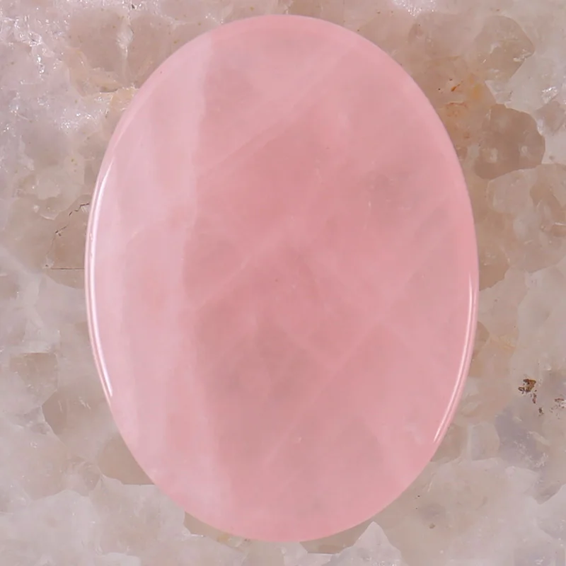 40x30MM Rose Quartz Stone Oval Cabochon CAB GEM Jewelry Making 1PCS H081