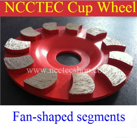 3.6'' FAN-shaped segment teeth Diamond grinding CUP wheel | 90mm turbo Concrete granite grind disk | FREE shipping