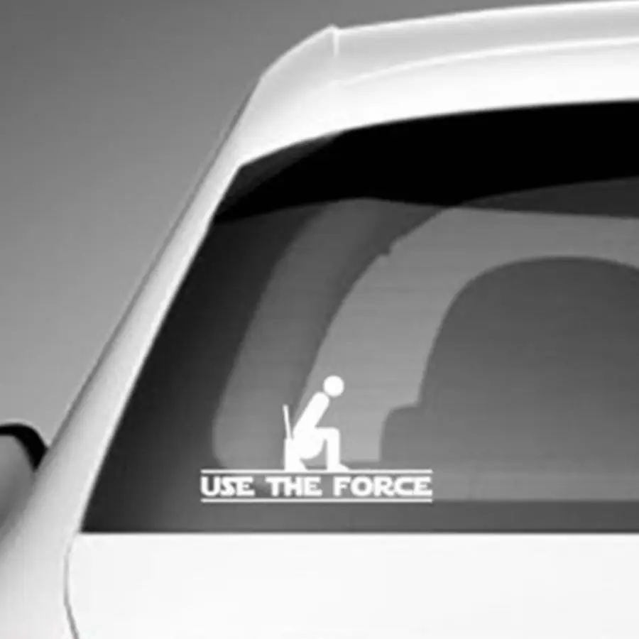 FUNNY WC TOILET VINYL DECAL STICKER ART DECOR , USE THE FORCE decal sticker for car window bathroom door decoration