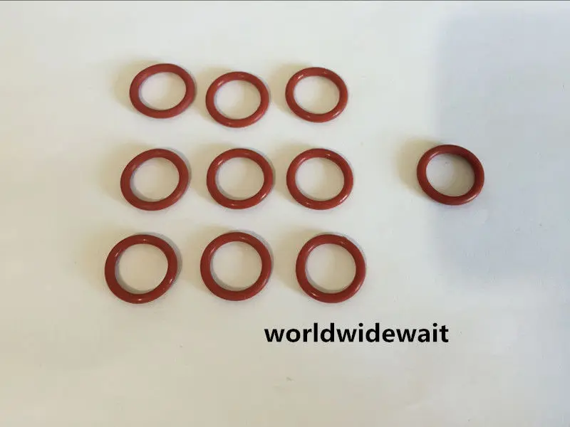 10PCS Flexible Red Silicon O Ring Oil Seal 42/44/45/46/48/50/52mm OD x 4mm Thick