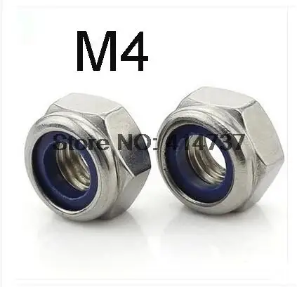 1000pcs/lot  High Quality  Factory Direct Sale  DIN985  Staniless Steel 304  M4  Nylon Lock Nut