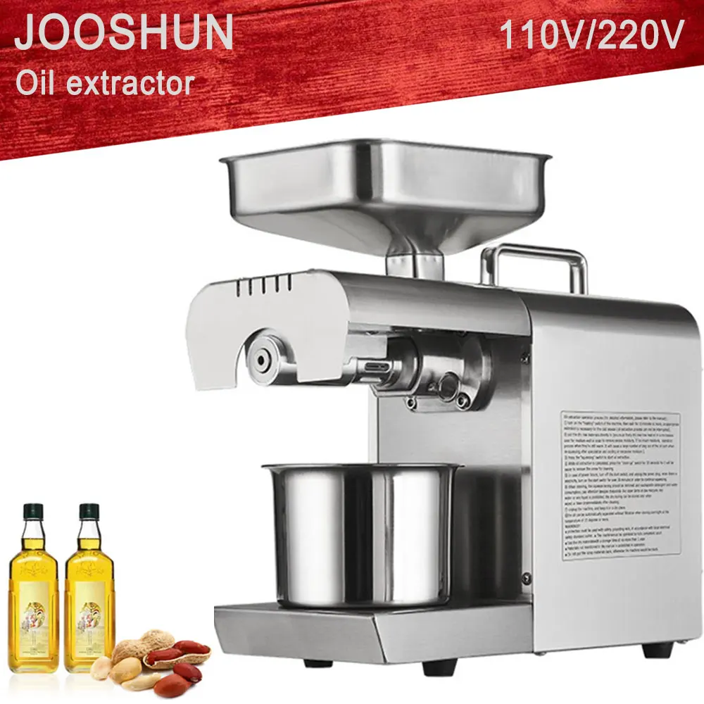 

220V 110V Heat and Cold home oil press machine pinenut, almond soy bean olive oil press machine high oil extraction rate OPM-700