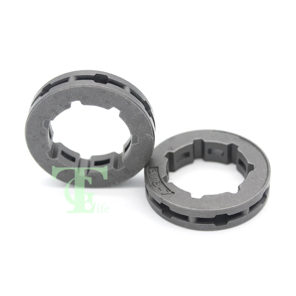 Husqvarnaチェーンソー用クラッチリムスプロケット,2ピース/ロット3/8 ",7t,61 66 266 268 272 362 365 371 372 385,交換68210