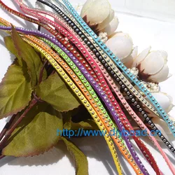 DIY Handwerk Echtem 5m mix Farben Weiche Lederband Mit Strass Neue Stil Punk Wildleder Spitze Samt Gewinde Cords taille Gürtel