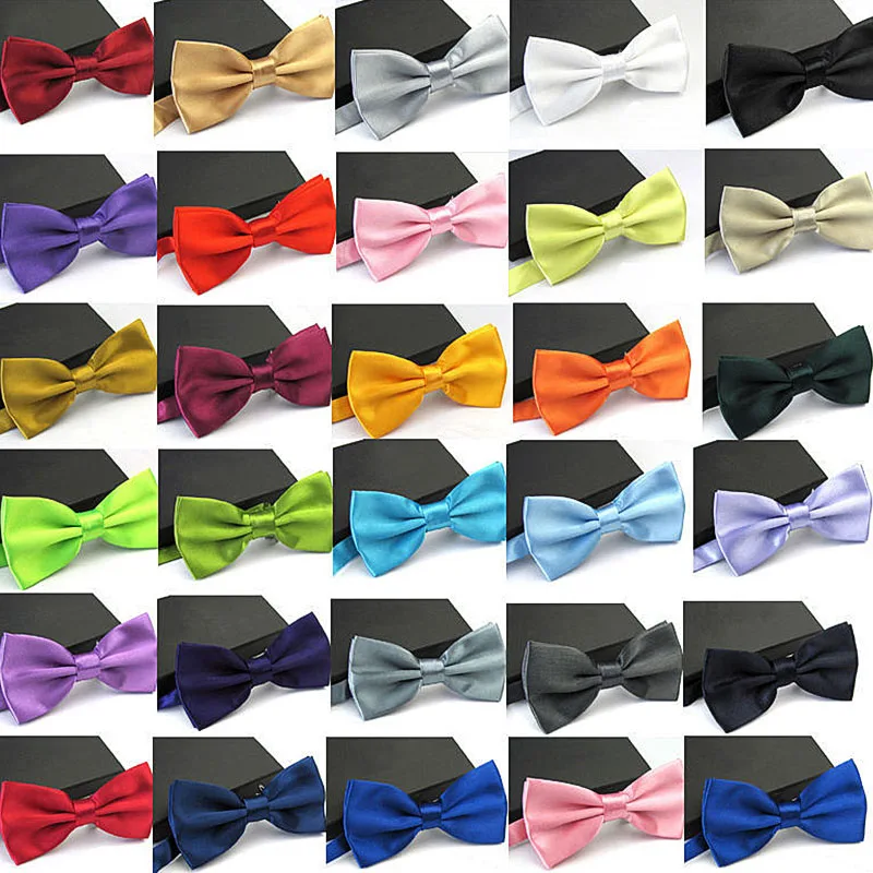 Hot Selling New fashion tuxedo bow tie men red and black groom marry groomsmen wedding party colorful Solid butterfly cravats