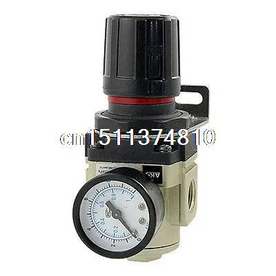 

11/16 Air Pressure Regulator w Detachable Gauge New