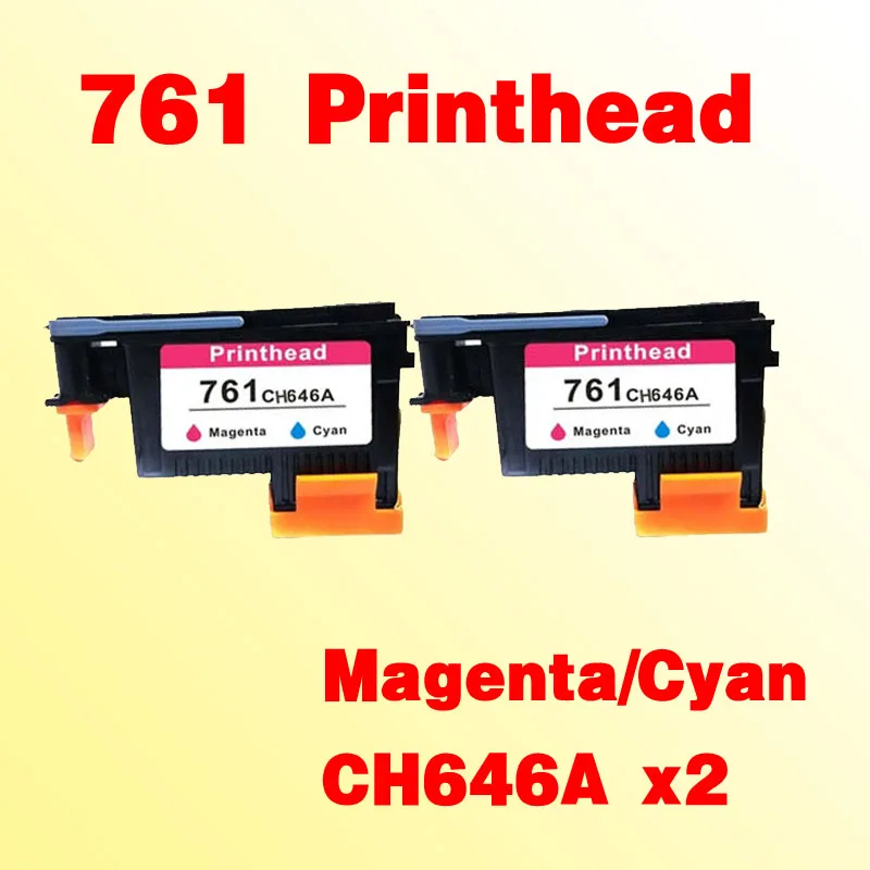 

2x printhead compatible for hp761 CH646A Magenta Cyan 761 T7100 T7200