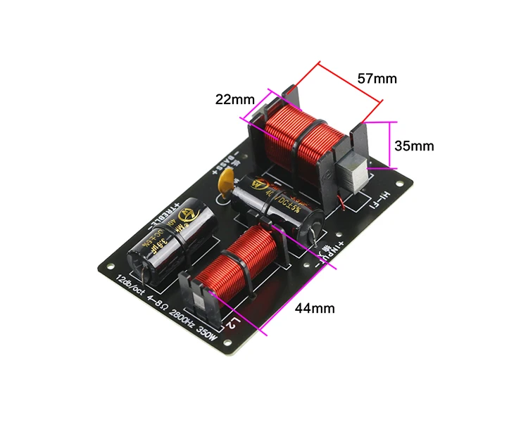 GHXAMP 350 watt 700 watt 2 Weg Crossover Audio Board Hochtöner Bass Lautsprecher Frequenz Teiler Für 4-8Ohm Lautsprecher Filter 2800 hz 2 stücke – Detail 5