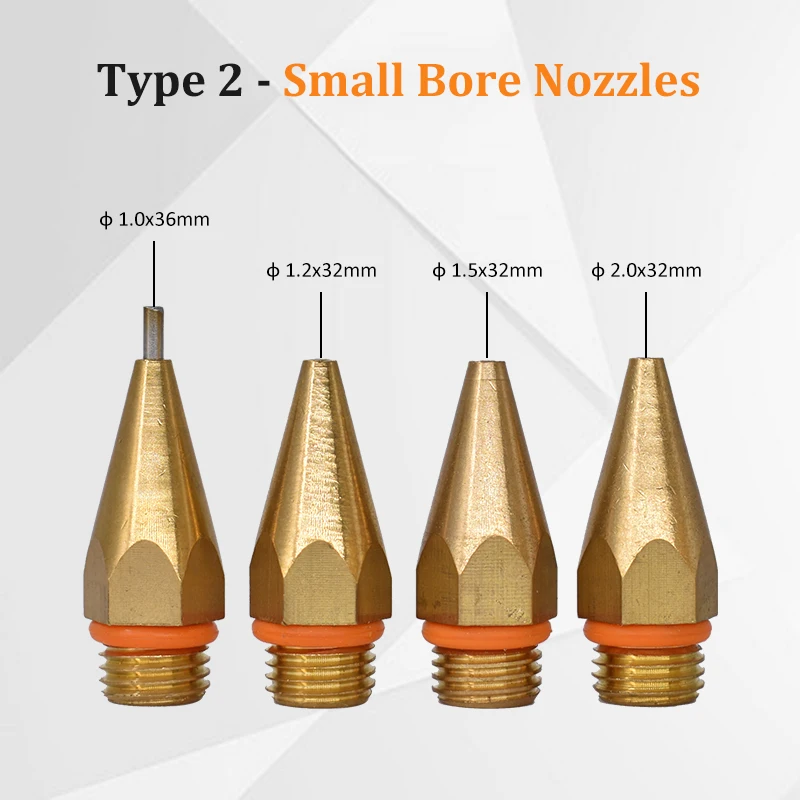 Glue Gun Nozzles Pure Copper Small Bore Long Large Diamter 1.5x32mm 1.0x36mm 2.0x50mm 3.0x70mm for Power Tools Hot Melt Glue Gun