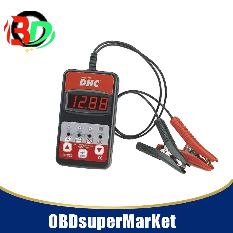 Testeur de batterie numérique DHC BT222 Analyse complète et diagnostic précis pour batteries au plomb