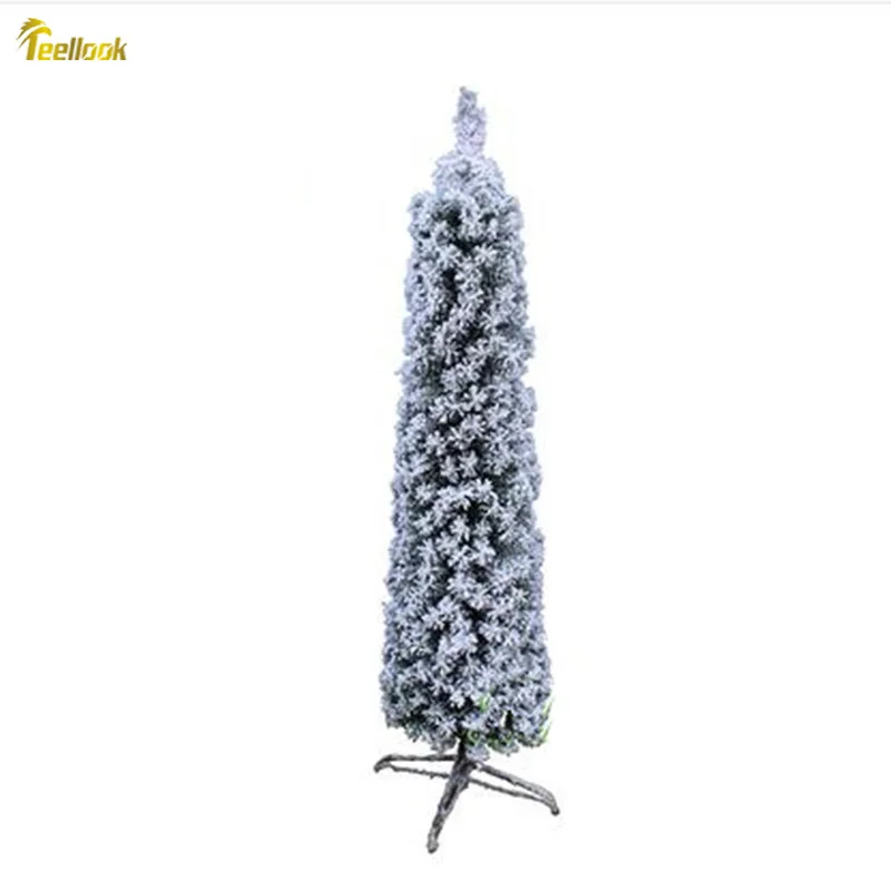 Teellook 0.9m/2.4m encrypted imitation zonal flocking Christmas tree snow tree Christmas hotel home decoration supplies