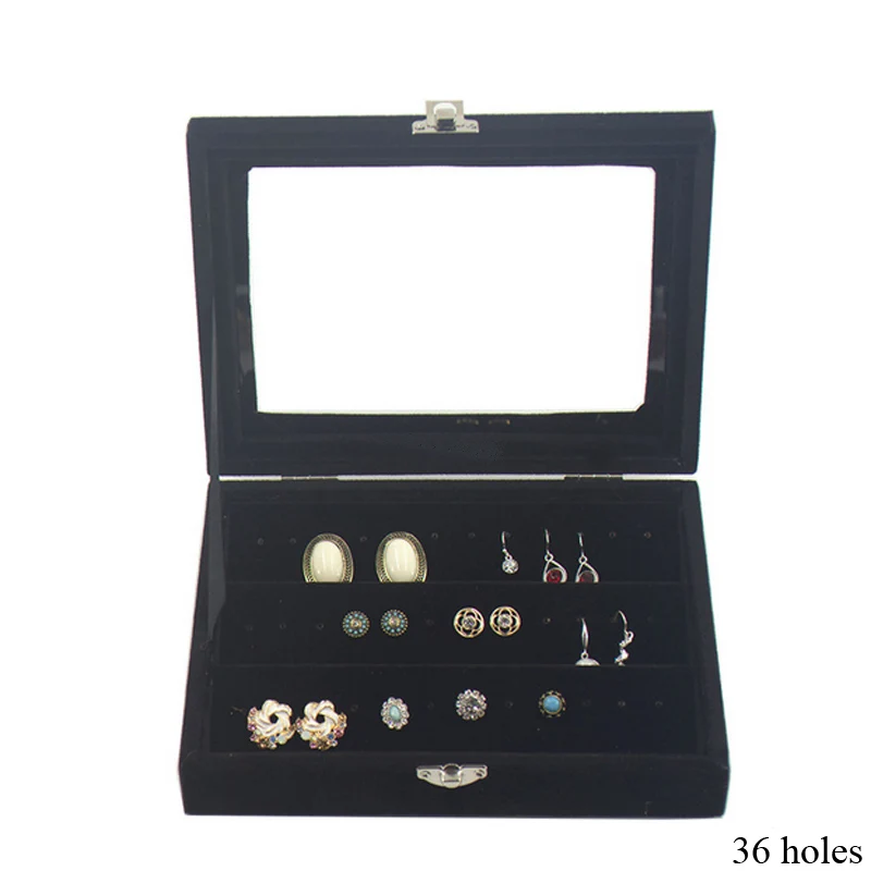 Hot Sale Earrings Jewelry Box Rings Studs Necklace Makeup Holder Case Choker Organizer Women Jewellery Storage Packaging