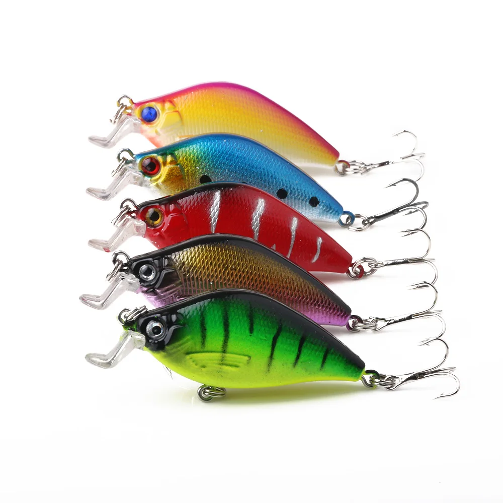 6.5cm 8.4g Artificial Bass Carp Pike Fishing Lures 3d Fish Eye Hard Plastic Laser Crank Bait Reflective Fake Lure Baits