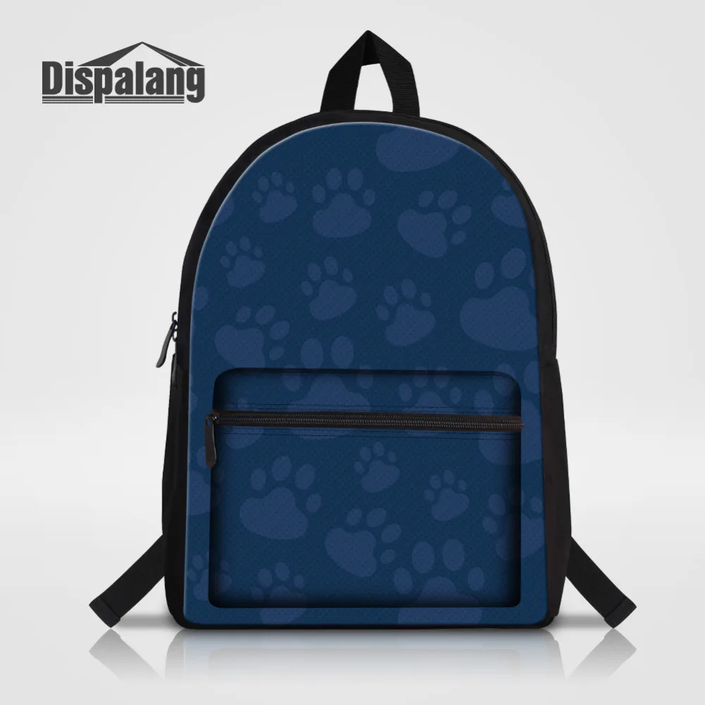 

Dispalang Cat Paw Print Kids School Bags for Teenage Girls High Quality Cotton Men Laptop Backpack Animal Women Travel Rucksack