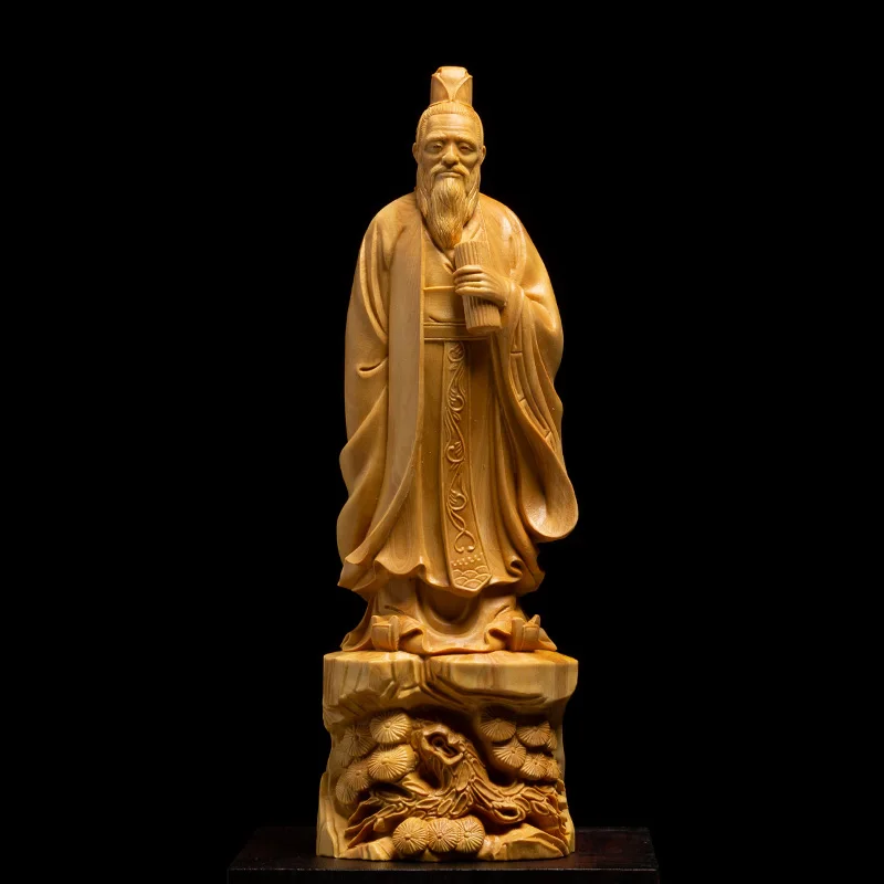 Laozi the Daoist Sage - Boxwood Carved Keepsake for the Enlightened Home