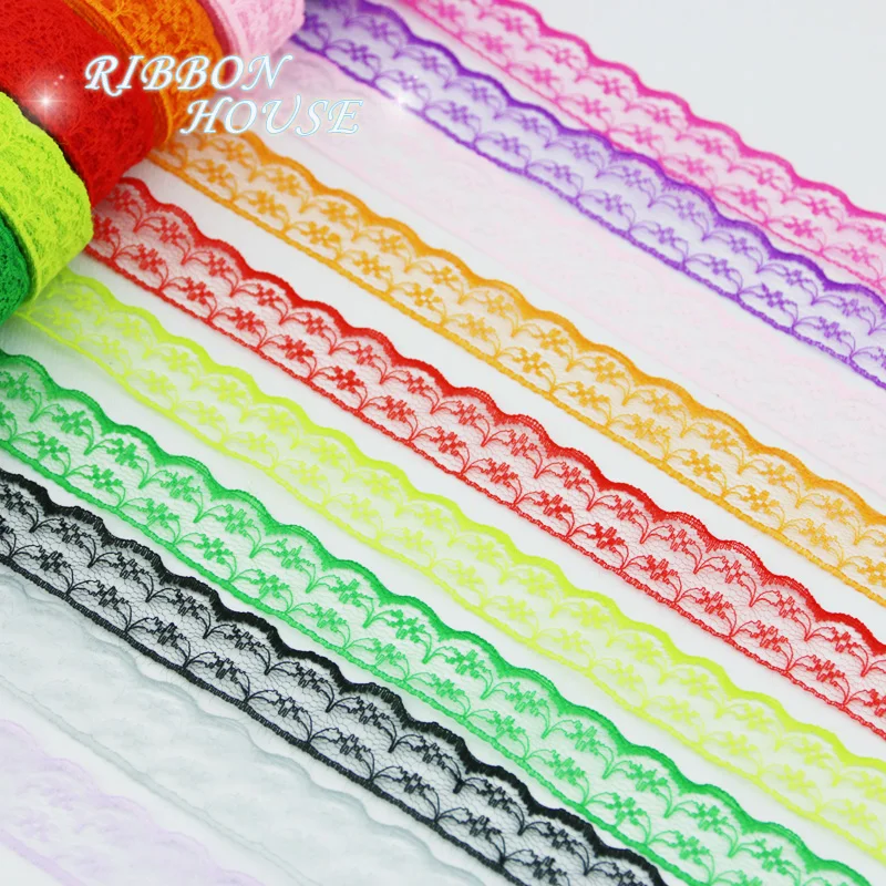 (10 yards/roll) 2.25cm White lace fabric Webbing Decoration Lovely gift packing Cotton Material