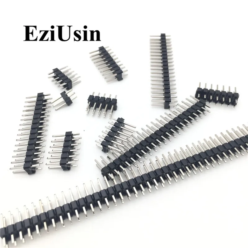 2.54mm Double Row Male 2~40P Breakaway PCB Board Pin Header Connector Strip Pinheader 2 * 2/3/4/6/8/10/12/15/20/40P For Arduino