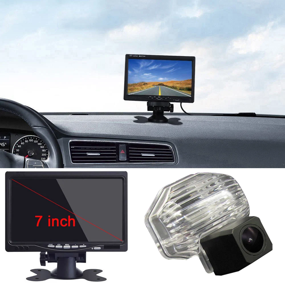 Monitor LCD de 7 pulgadas y 4,3 pulgadas con pantalla de espejo para Toyota Corolla Sienna Tarago Wish Vios Previa Alphard cámara de visión trasera de coche