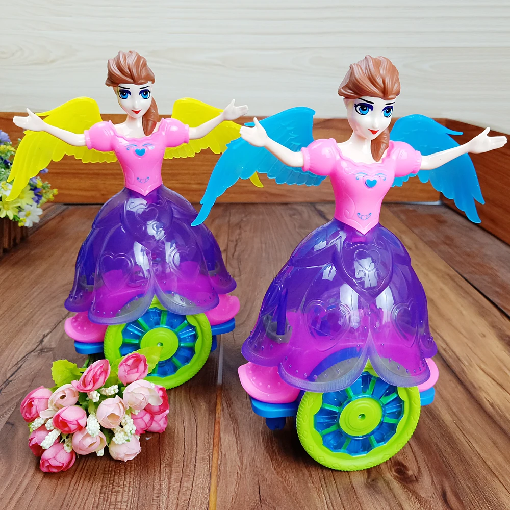 Prinses Speelgoed Meisje Vocal Speelgoed Dance Zingen Cartoon Pop Speelgoed Meisje Lopen Rond Voor Kinderen Kleine Gift