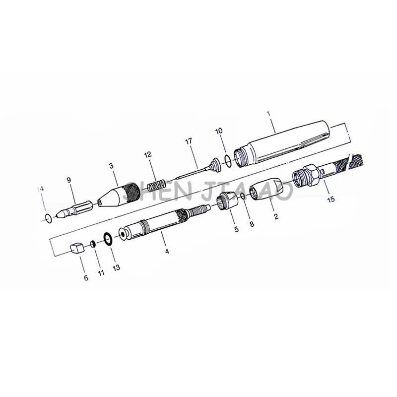 1 قطعة قلم النقش الهوائي TPK-940G يده حروف سريعة أدوات قلم النقش الهوائي #3