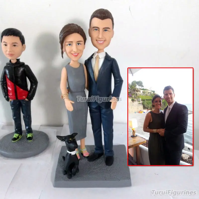 OOAK 100% Handmade Polymer Clay Doll - Proposing Wedding Bobbleheads Creative Gift One of a Kind Fantasy Dolls custom gifts