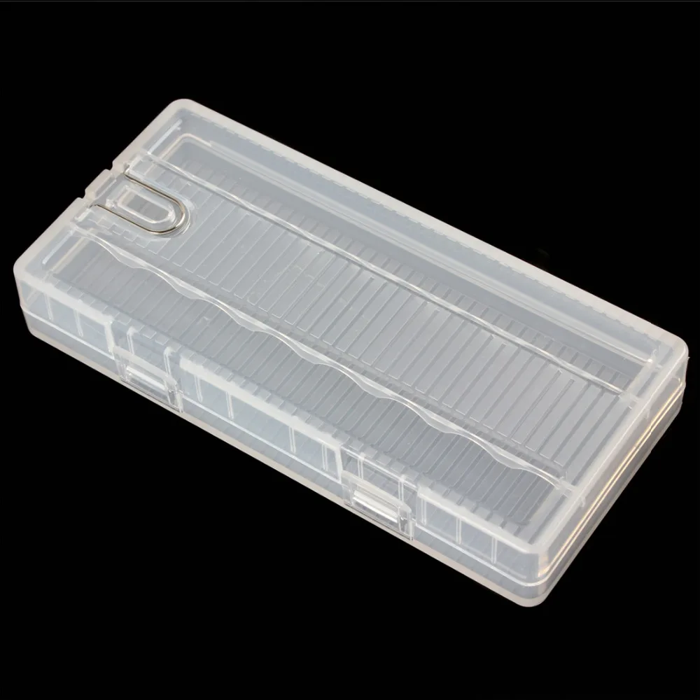 Soshine Portable Transparent Hard Plastic AA Battery Case Holder Storage Box with Hook Holder for 8 x AA Batteries Container