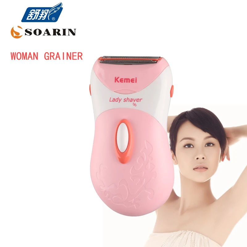 

KEMEI Electric Epilator Women Pink Lady Shaver Hair Removal Armpit Electric Shaving Knife Hair Removal Device Depilador Body