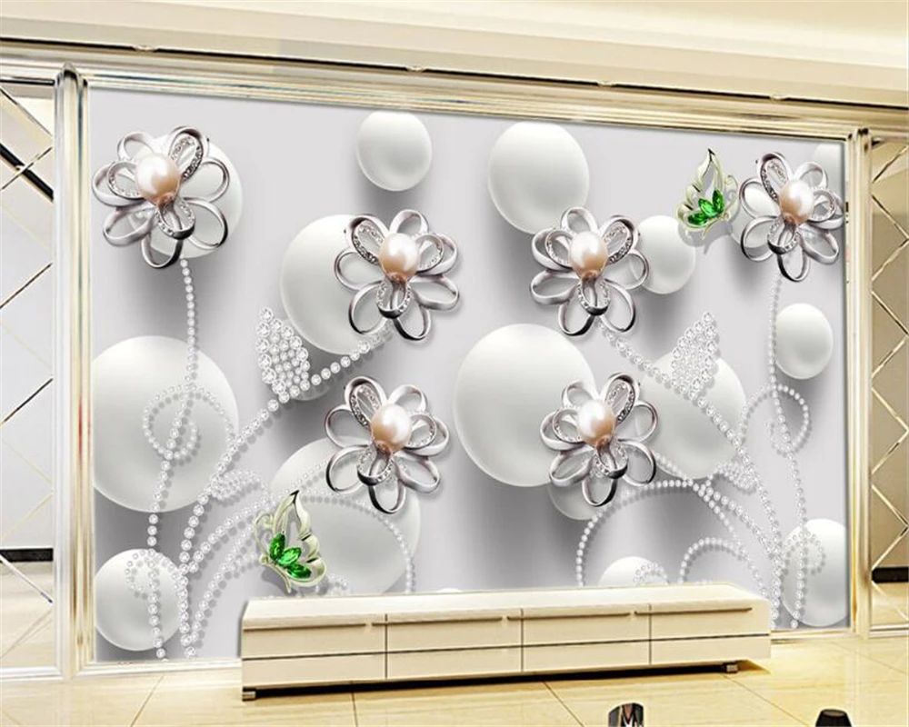 

Beibehang Custom Wallpaper Living Room Bedroom mural Aesthetic 3D Flower Relief Sofa TV Background Wall mural 3D Wallpaper