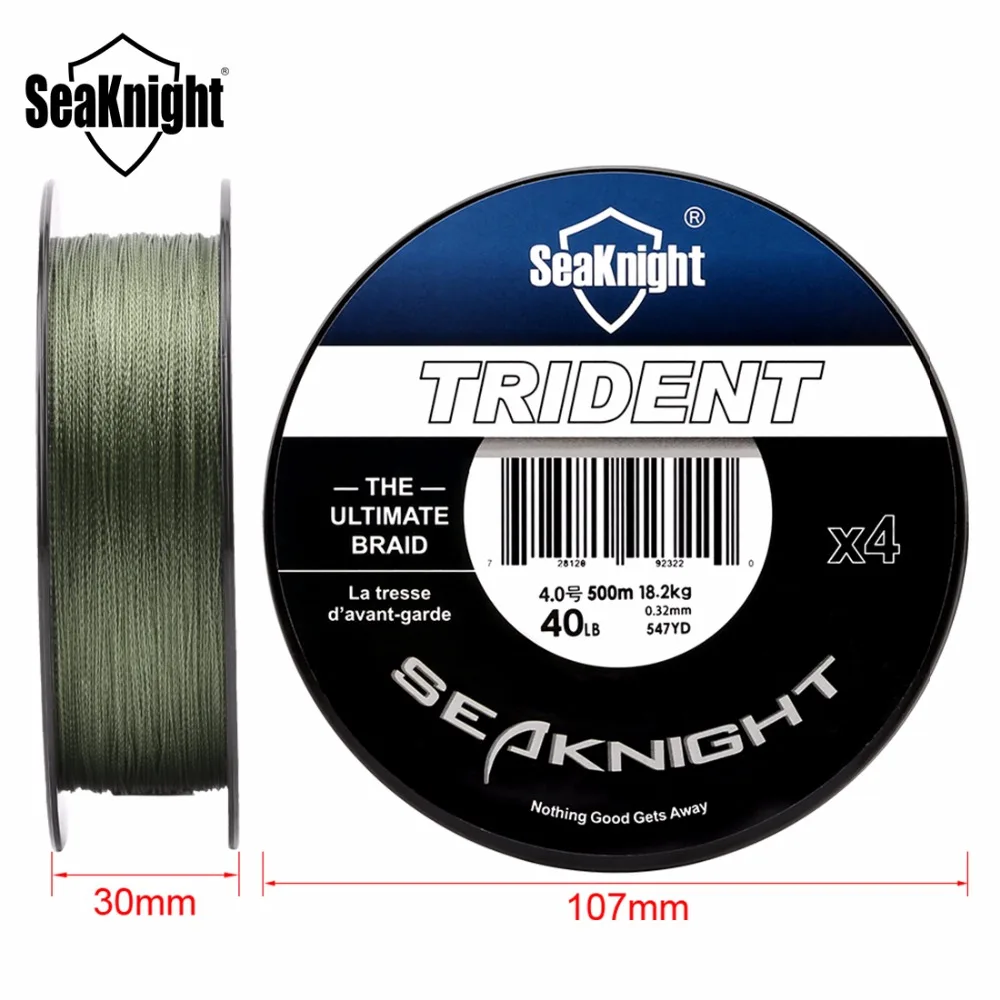 SALE! SeaKnight Brand TRIDENT Series 500M Braided Line, 4 Strands PE, for Saltwater Fishing, Multifilament Fishing Line