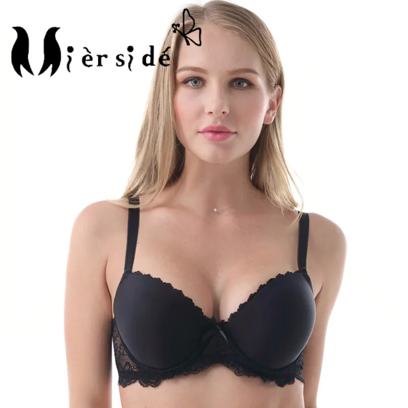 Mierside 7610 Plus ขนาดใหญ่เซ็กซี่ Bra 3/4ถ้วย Bras ชุดชั้นในสตรี Push Up Bra ลูกไม้ยืดถัง Top bralette 30-46/C-G