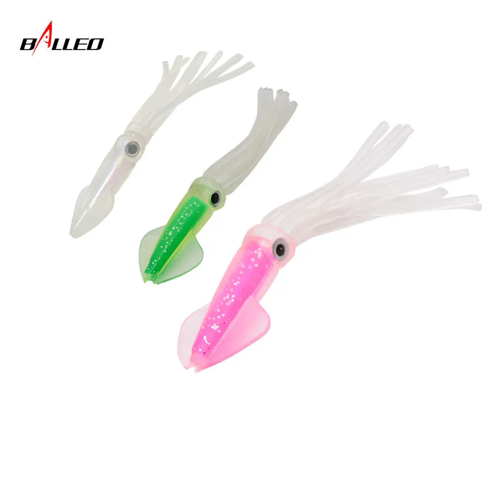 Señuelo de calamar Balleo 3D – Pulpo artificial de vinilo con ojos - imagen 5