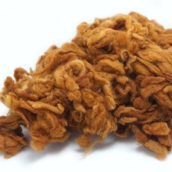 Peru alpaca  Curly Fiber for Wool Felt Teddy 50g (Needle Felting)  especially for Poodle/Bichon and Sheep