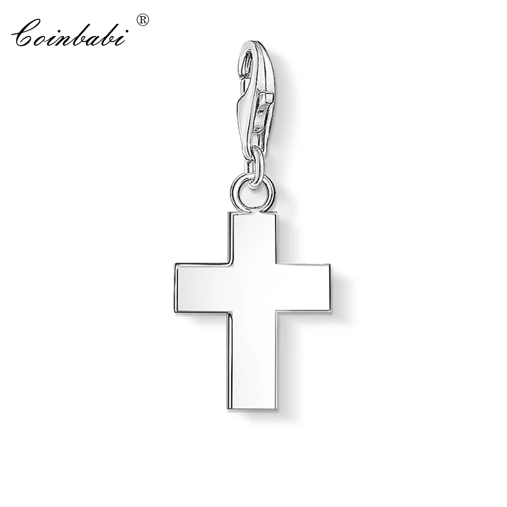 

Charm Pendant Cross,2018 Fashion Jewelry Trendy Real Authentic 925 Sterling Silver Gift For Women Men Fit Bracelet