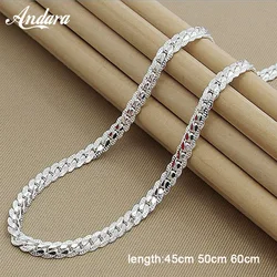 925 Sterling silver Sideways Necklace Wholesale Price 5MM Full for Women Men Jewelry Snake Chain Necklaces