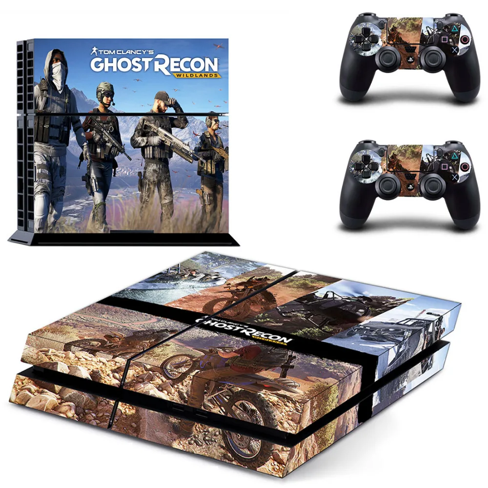 Tom Clancy's Ghost Recon Wildland PS4 Skin Sticker Decal For Sony PlayStation 4 Console and 2 Controllers PS4 Skin Sticker Vinyl