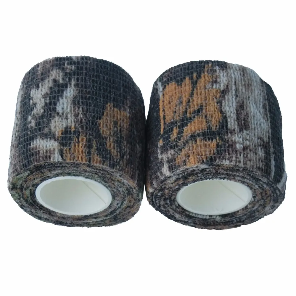 

24 Rolls Bionic Camouflage Stretch Tapes Cohesive Hunting Camping Tactical Bandage Bike Modified Camo Tape Outdoor Essential