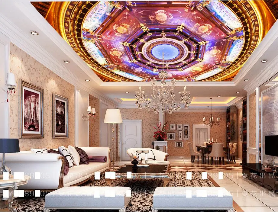 

ceiling murals wallpaper customize 3D stereoscopic ceiling photo wallpaper Red Dream non-woven 3d wallpaper for ceiling